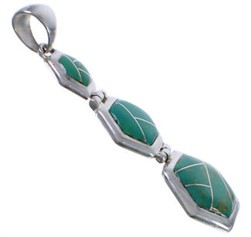Southwest Substantial Turquoise And Silver Pendant PX29341